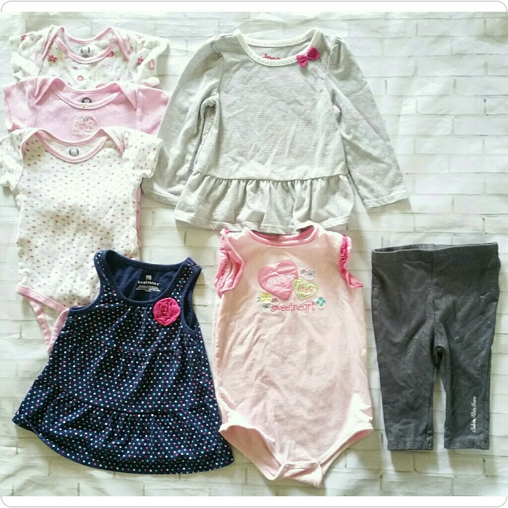 Lot of 7 - Baby Girl 18 Months Spring Clothes